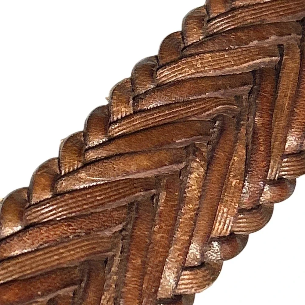 Tommy Bahama Mens Brown Braided Genuine Leather Belt Size 40